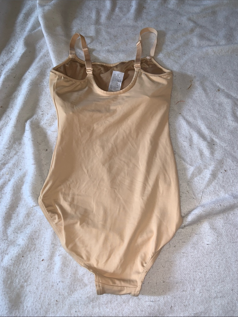 Bloch Nude/Tan One-Piece leotard - Classic Tank adjustable strap & bra support - Picture 6 of 6